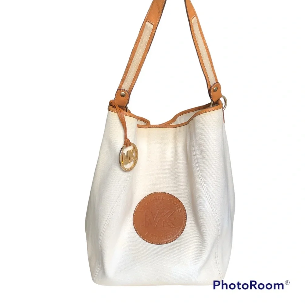 Michael Kors Large Tote Shoulder Bag Ivory